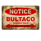 Метка Bultaco для мотоциклов, стояночный только жестяной знак, винтажный настенный плакат, металлический табличка для детской таблички
