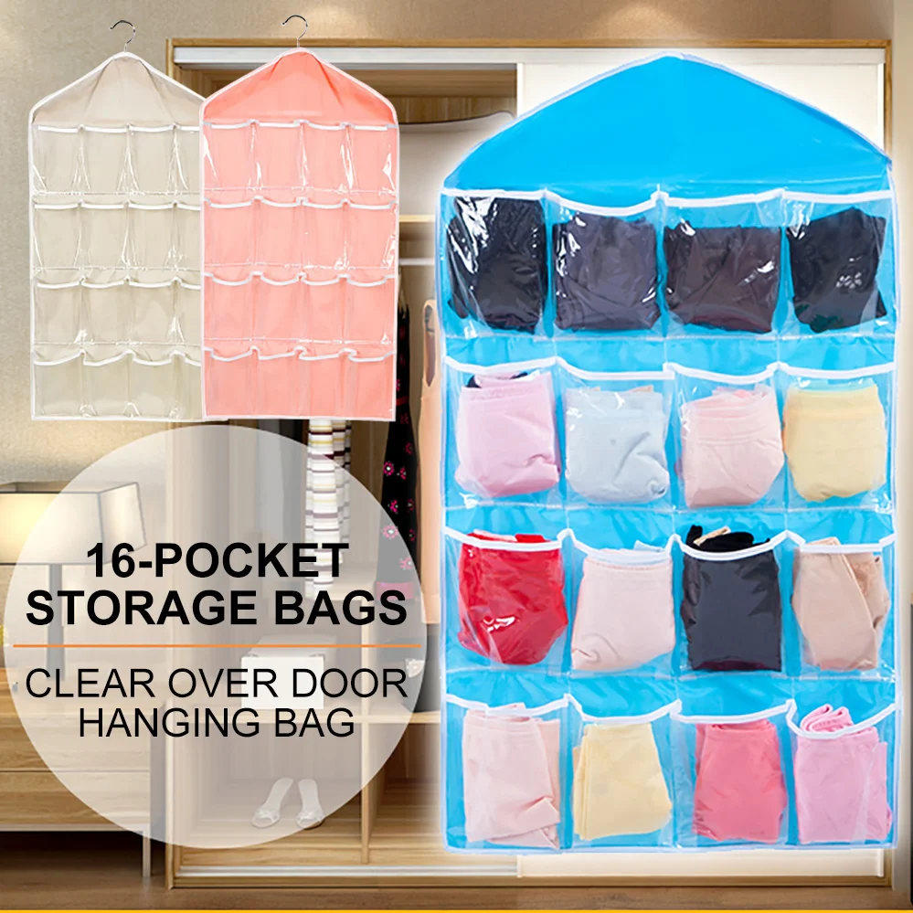 Прозрачная сумка для хранения 16 Карманов носки обувная игрушка нижнее белье