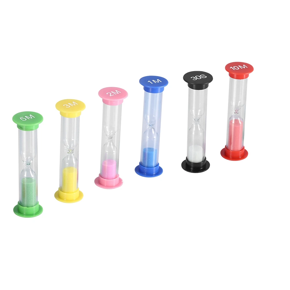 

6pcs/ Set Sand Glass Timer Hourglass For Cooking Baking Game Exercise Decoration Sand Glasses