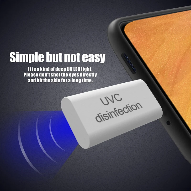 Портативная дезинфекция UVC светодиодная лампа USB интерфейс разъем питания