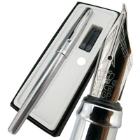 duke wholesale price stainless steel calligraphy fountain pen 209 advanced pure silver color for writing gift pen