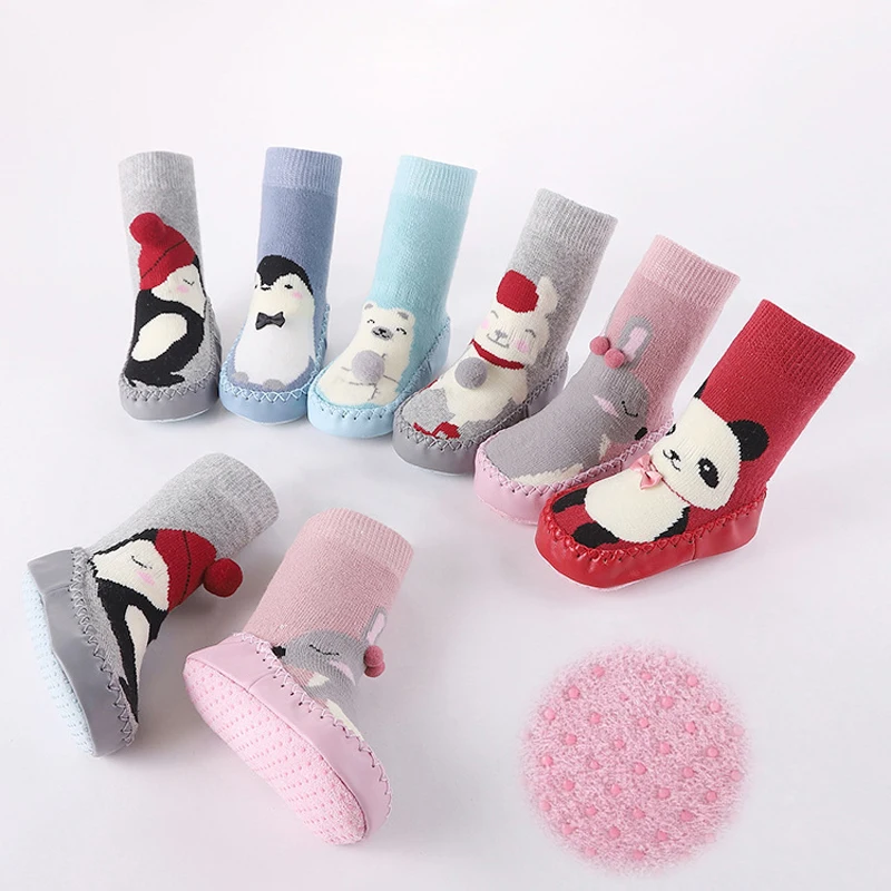 

Baby Infant Warm for Toddlers Kids Socks Children Anime Cute Anti-slip Clothing Cotton Girl Foot Newborn Boy First Walkers Shoes