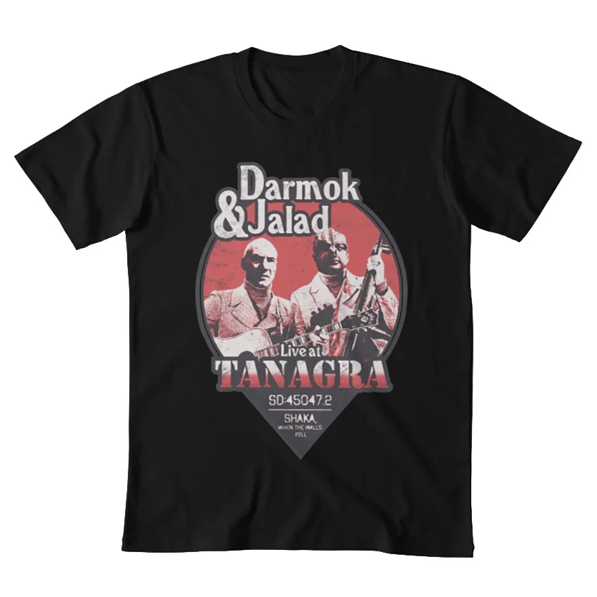 Футболка с надписью Live at Tanagra darmok and jalad nerdy nerd geek geeky sci fi | Мужская одежда