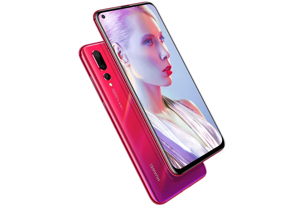 HUAWEI Nova 4 мобильный телефон 6,4 ''Kirin 970 Восьмиядерный Android 9,0 отпечаток пальца разблокировка лица GPU Turbo версия камеры 20 МП