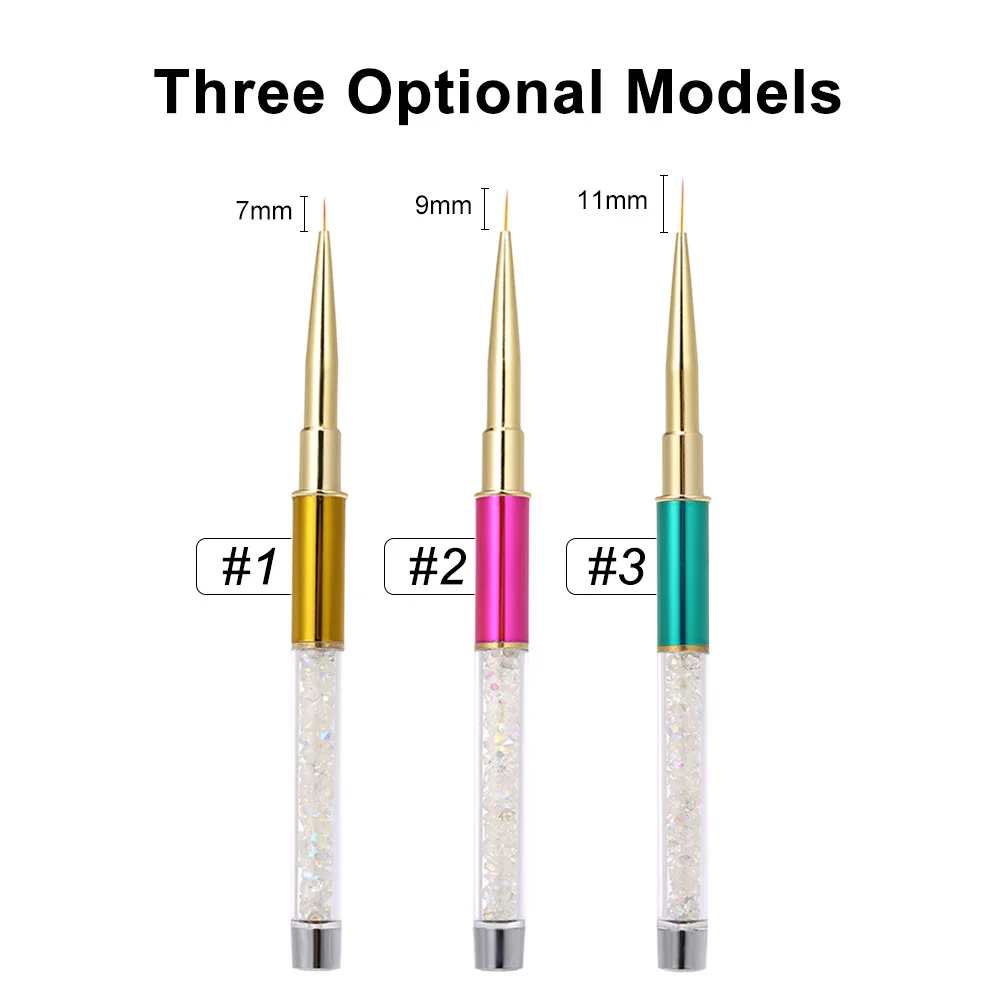 1 шт. кисть для ногтей гелевый рисунок акриловая дизайна ручка металл акриловый