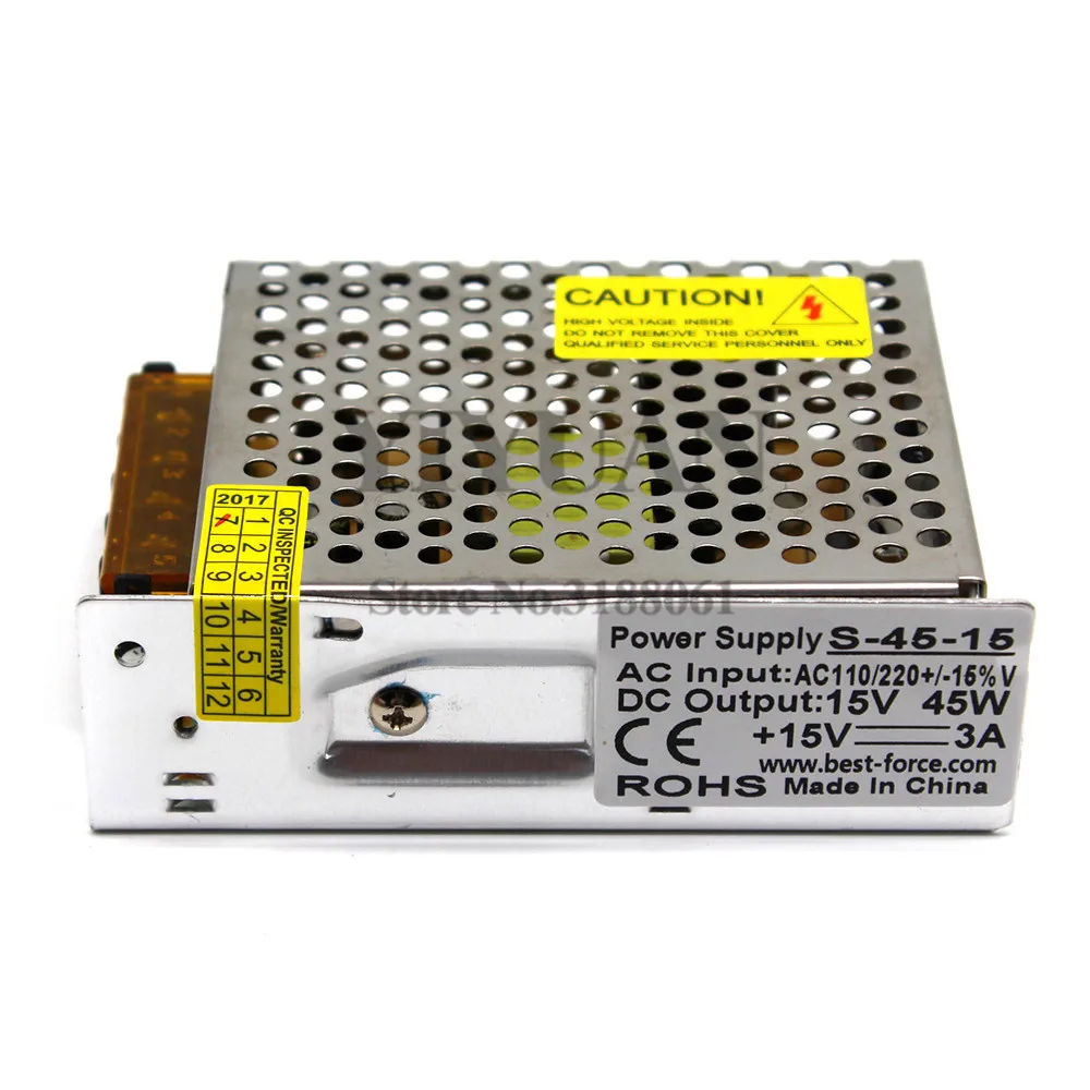Новая Модель импульсного источника питания 15 В постоянного тока 3 А 45 Вт