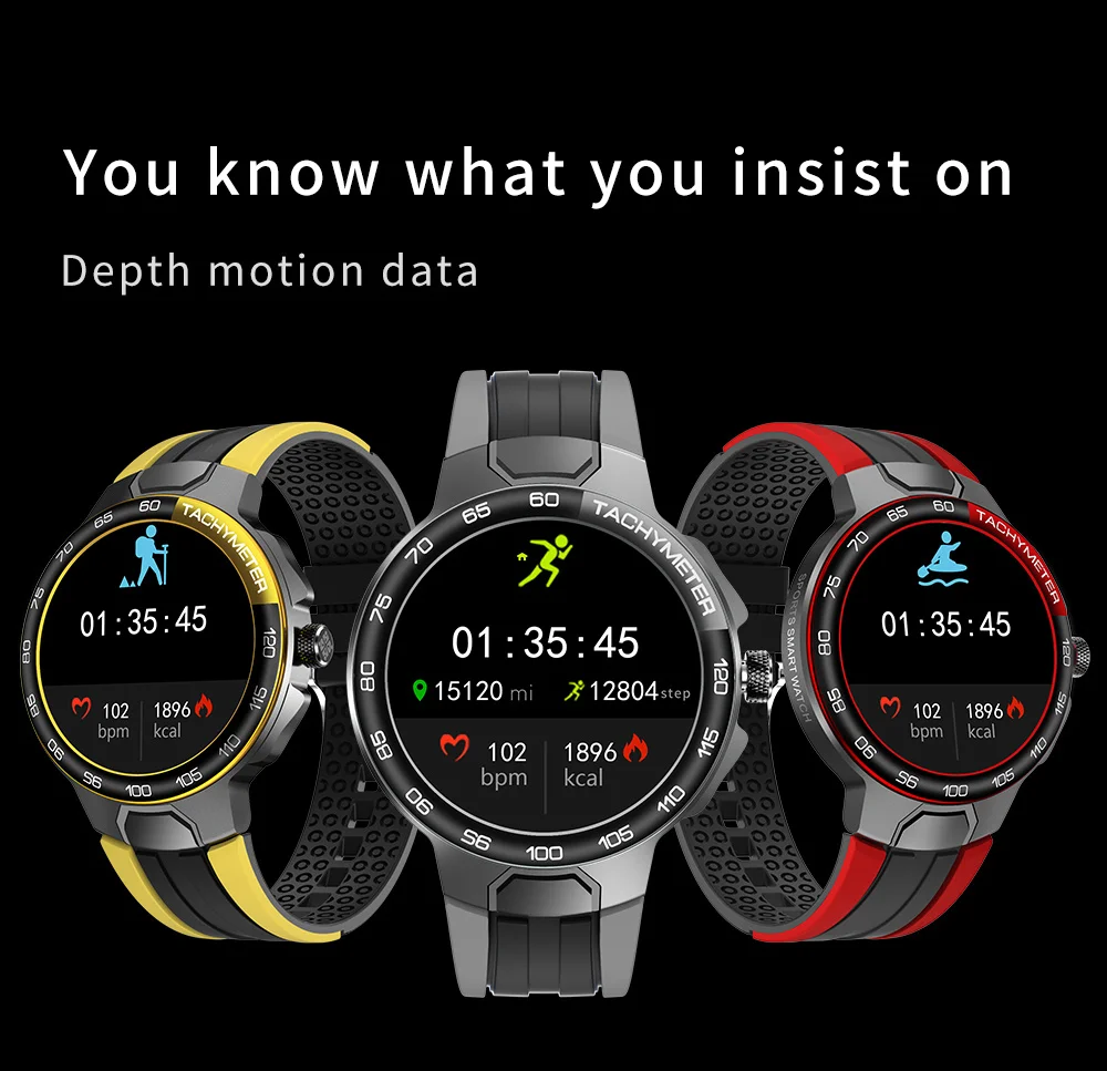 E15 Smart Watch Men Heart Rate Blood Pressure IP68 Waterproof Weather Sports GPS Track Fitness Motion Smartwatch PK P8 L5 L8 E13 enlarge