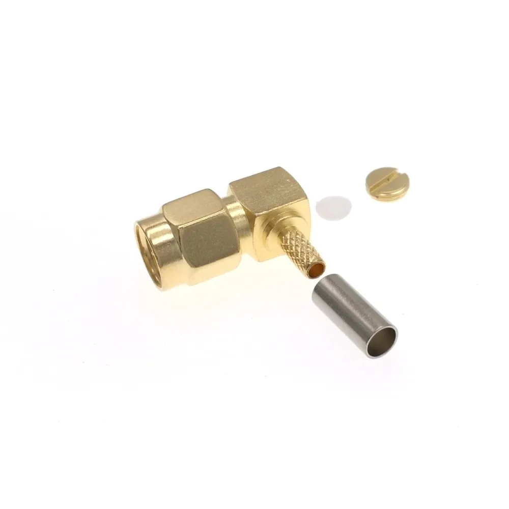10 шт. коннектор для кабелей RG174 RG316|angle connector|angled cables |