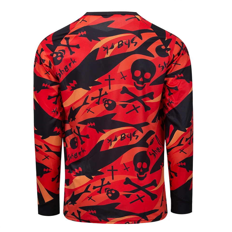 Футболка мужская для горного велосипеда и мотокросса DH MX | Спорт развлечения