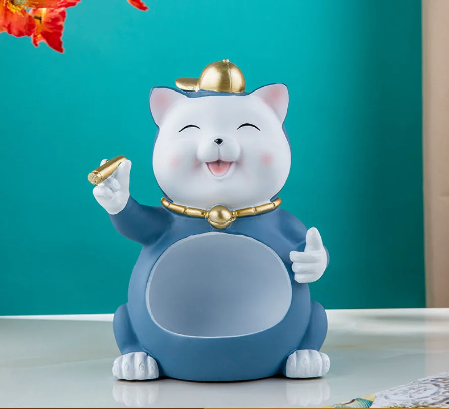

Creative light luxury lucky cat porch key storage decoration living room decorations