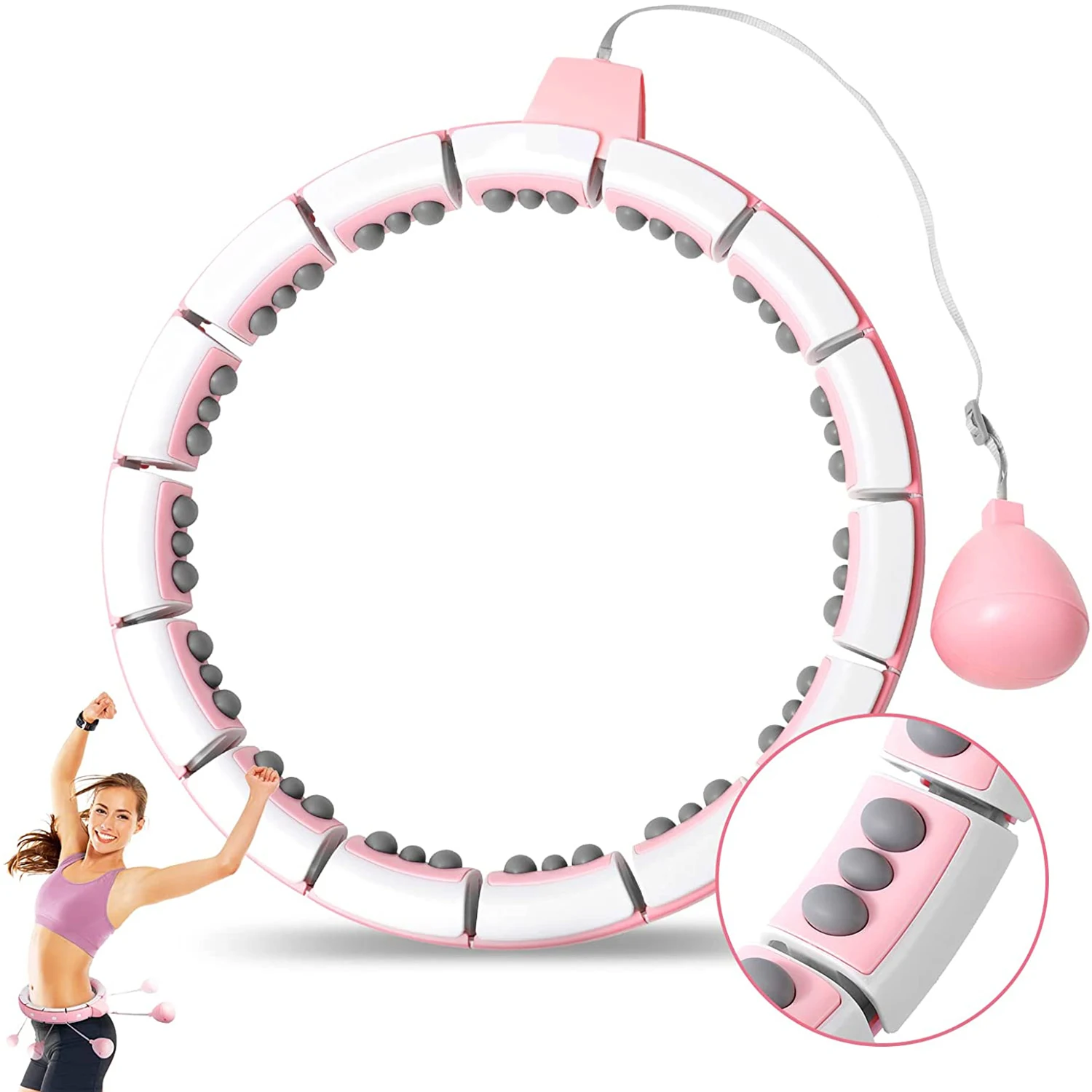 

Adjustable Sport Hoops Verstelbare Sport Hoops Hulla Hop Fitness Massage Sport Hoops Weighted Hoop Dimagrante Exercises Gym
