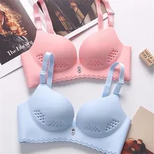 Sutiã sem costura menina buraco respirável sutiã fino acolhedor intimate lingerie feminina fio livre bralette push up sutiã sexy (3)