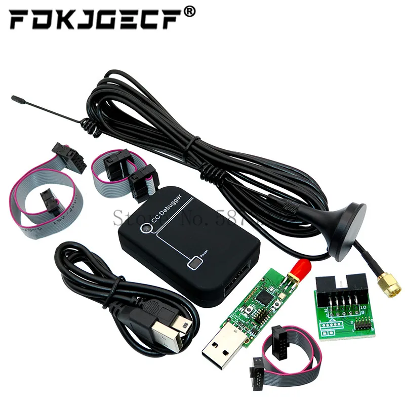 

Эмулятор CC2531 Zigbee, USB-программатор с 8 дБи антеннами, разъем для модуля Bluetooth, кабель для загрузки