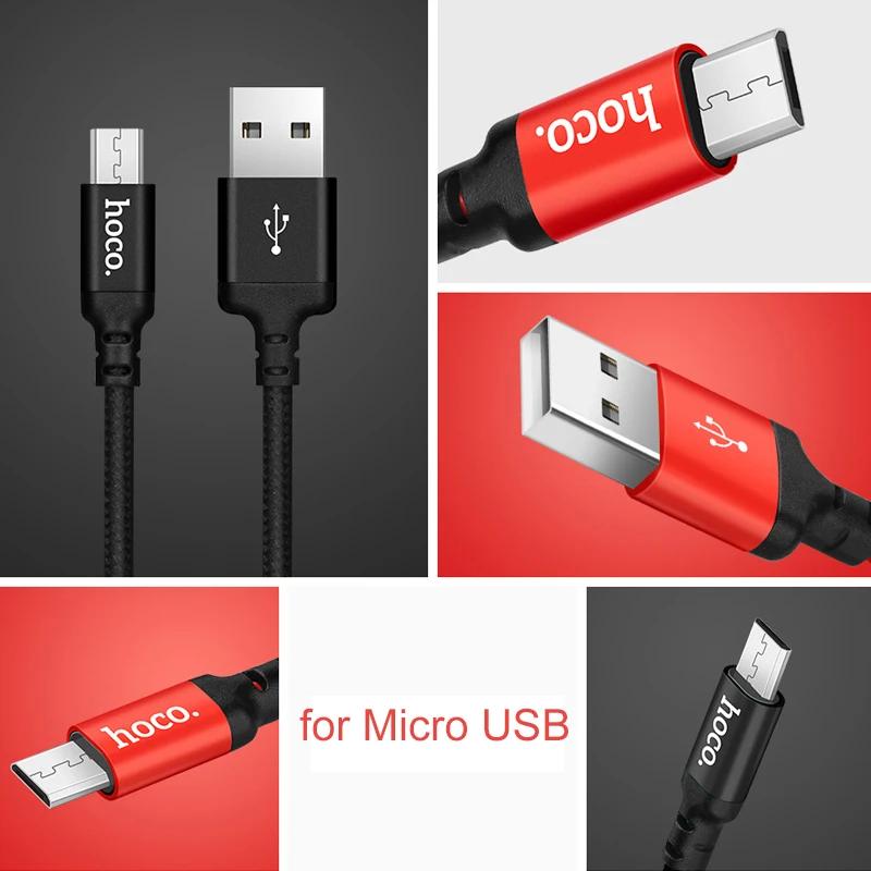 hoco micro usb cable 1m 2m fast charge usb data cable for samsung s6 s7 xiaomi lg tablet android mobile phone usb charging cord free global shipping