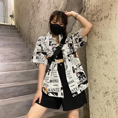 

Short Sleeve Shirt Hong Kong Style One Piece Printed 2021 New