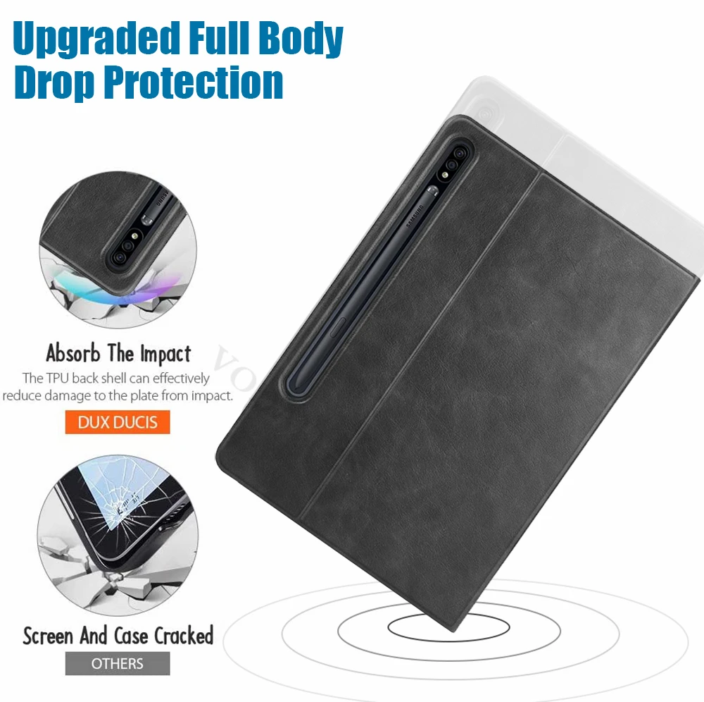 

For Samsung Galaxy Tab S7 12.4" SM-T970 T975 Funda Magnetic Cover for Samsung Tab S7 Plus 12.4" Case Cover Coque with Pen Holder