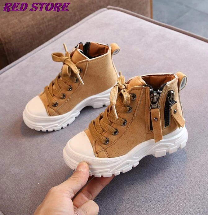 

Teenage Boots Martin Boots 2020 Autumn Winter New Leather Children's Cotton Shoes Plus Velvet Warm Kids Boots Boys Sport Shoes