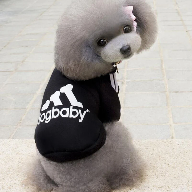 Толстовка для собак Adidog хлопковая куртка с капюшоном маленьких одежда домашних