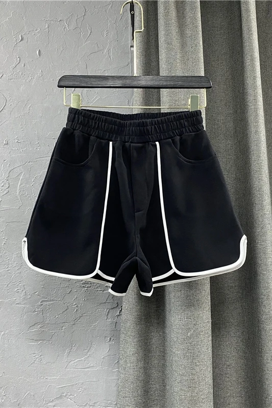 

Black Shorts Women's Hot Pants Summer Loose High Waist Pants 2021 New Outdoor Slimming Sports Pure Cotton Female Sweatpants