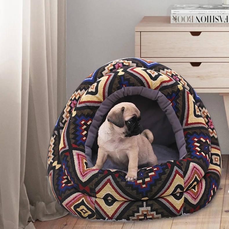 

Cat Litter Winter Warm Cat Semi-Enclosed Removable And Washable Deep Sleep Litter Cute Warm House Small Dog Kennel