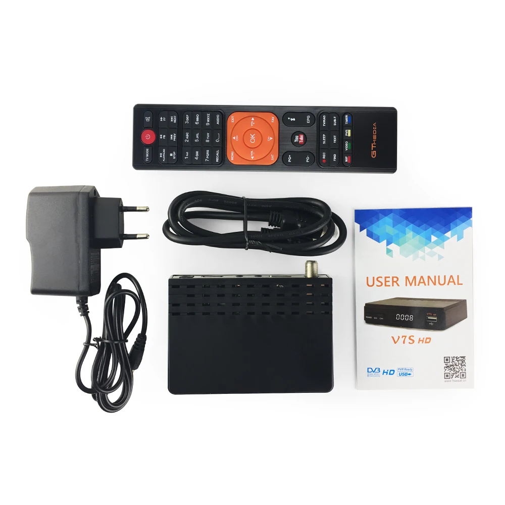Оригинальный GT media V7S HD спутниковый ресивер DVB S2 Full USB 2 0 DC 12V / 1.2A высокое качество +