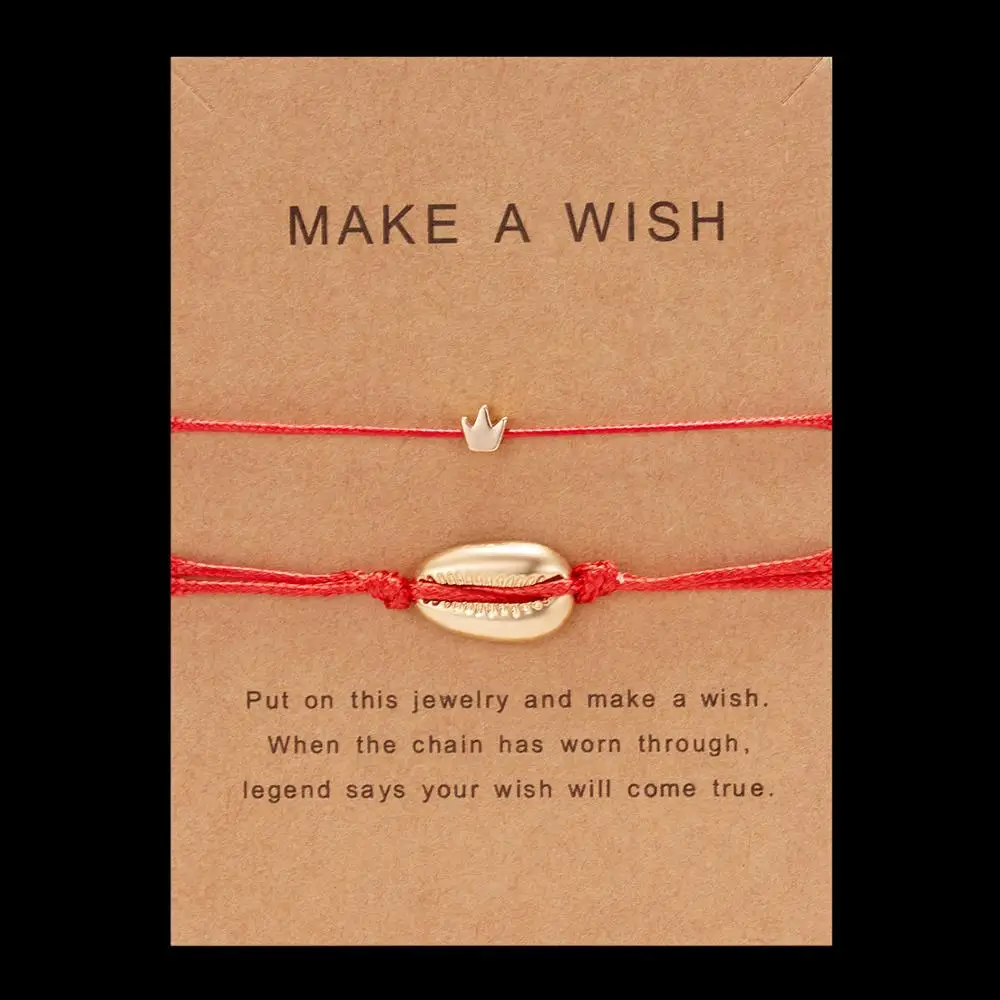 Подарочный женский и мужской браслет в виде короны золотого цвета регулируемые