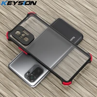KEYSION Matte Case for Redmi Note Pro 10S K40 Clear Shockproof Phone Cover for Xiaomi 11i POCO NFC