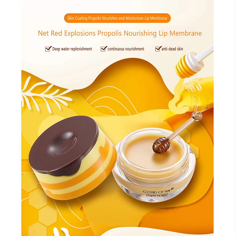 

Propolis Lip Sleeping Mask Moisturizing Desalinate Lip Lines Anti-dry And Prevent Chapping Lip Mask maquiagem