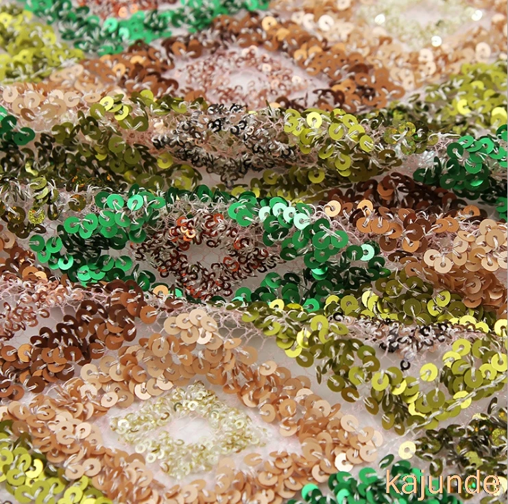 1yard Diamond pattern Sequins embroidery mesh fabric multicolour wide 125cm breathable for DIY handmade accessroies dress | Дом и сад