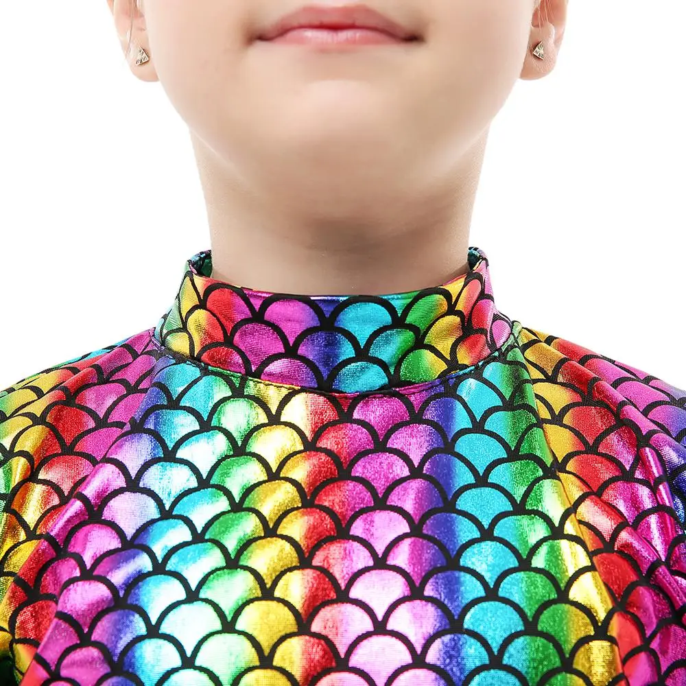 Новинка Комбинезоны из искусственной кожи с радужными блестками для девочек