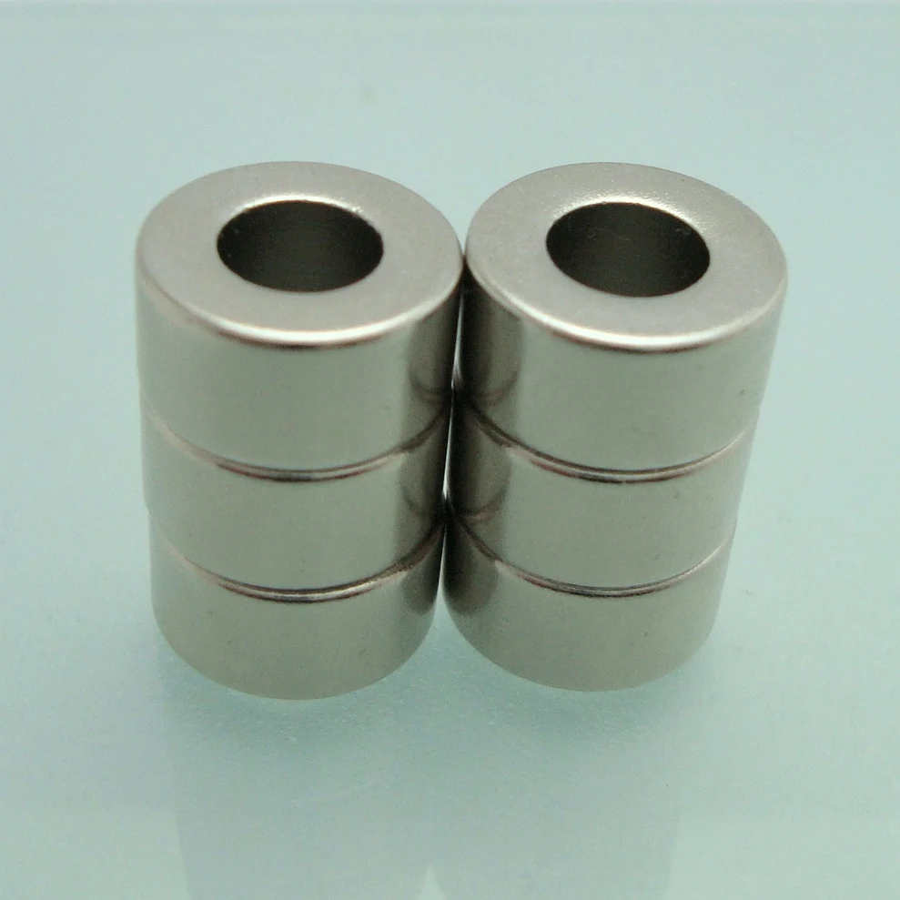 20 шт. неодимовые кольцевые магниты Dia10-dia5x10mm N35 Сильные кольца NdFeB редкоземельный магнит ремесло маленькое круглое кольцо с отверстием