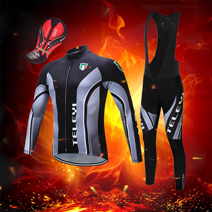 

Mountain Bike Clothes Winter Thermal Fleece Bicycle Jersey Sets 2022 Cycling Clothing Kit Men Maillot Sports Wear Triathlon Suit