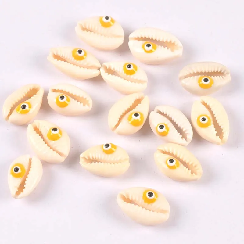 10 шт. бежевые ракушки с глазами ручной работы естественные для изготовления