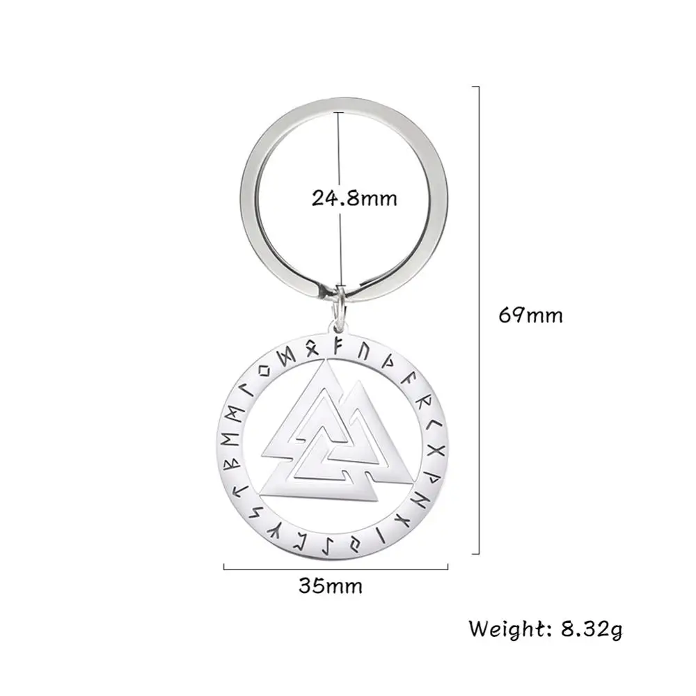 Моя форма брелок Hrunger Valknut Runes 316L нержавеющая сталь Подвеска ювелирные изделия