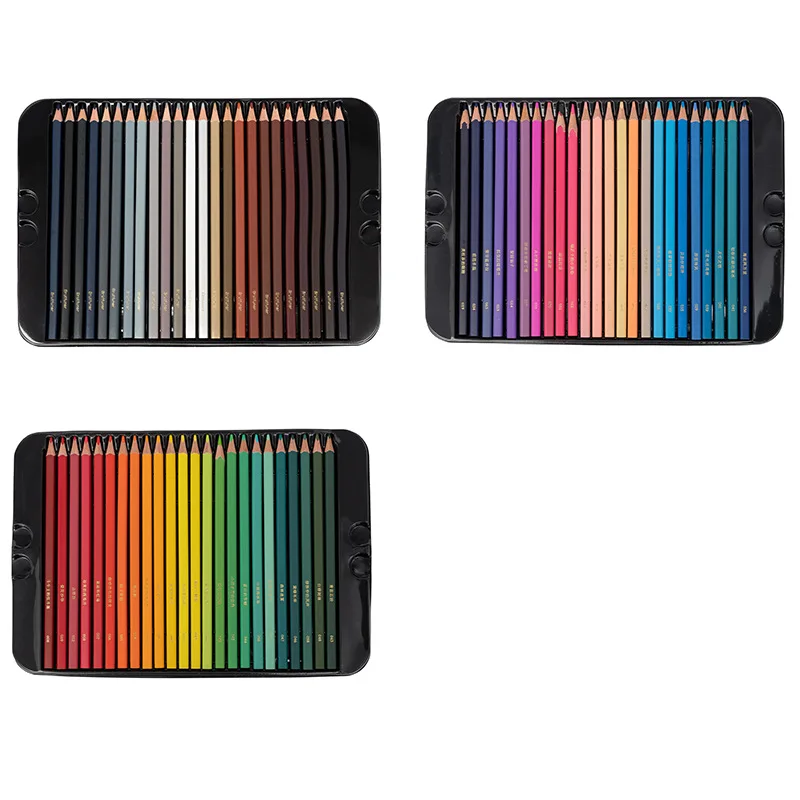 Набор профессиональных масляных квадратных карандашей с жестяной коробкой 120
