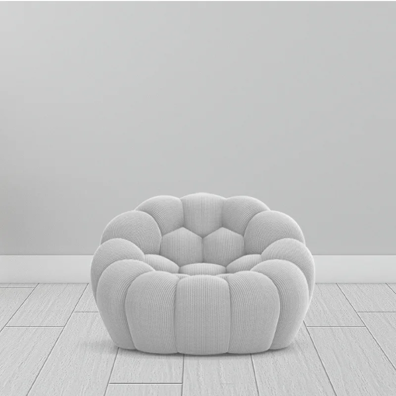 Goedkoop Moderne Art Bubble Stof Single-Zitsbank Stoel Klein Appartement Woonkamer Vrijetijdsbesteding Sofa Eetkamerstoel Creatieve Luie Sofa