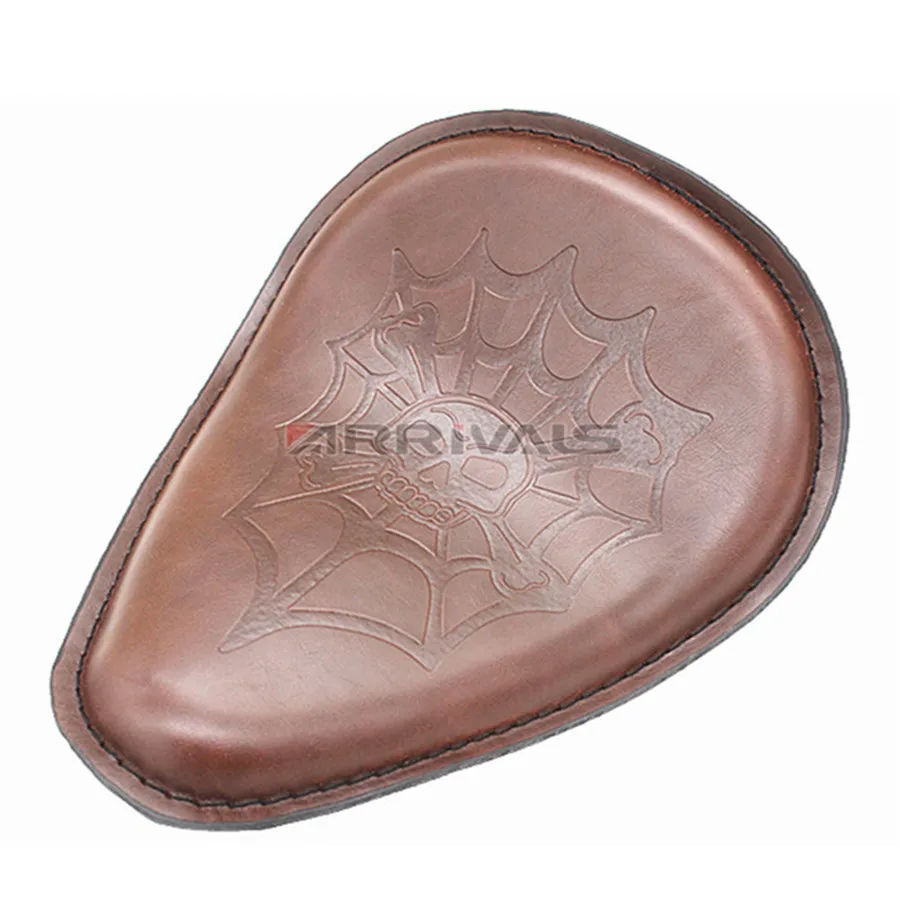 Коричневая Кожаная Весенняя подушка на сиденье водителя мотоцикла для Harley Honda