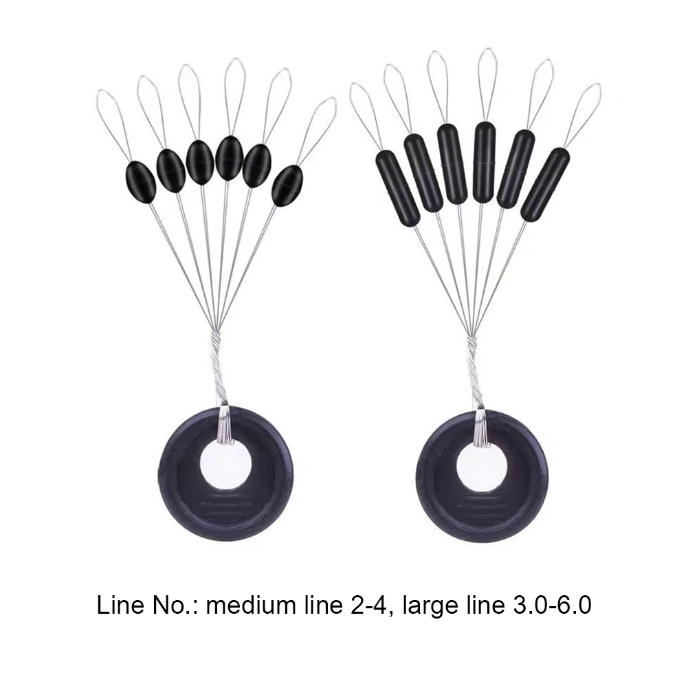 60pcs Rubber Space Beans Stopper Oval Fishing Bobber Float Carp Tackle Line Accessories | Спорт и развлечения