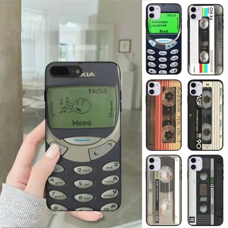 

Black Vintage Cassette Tape Retro Phone Case For Samsung S10 S20 Fe Lite S21 S30 ULTRA Plus 5G Fundas Shell Cover
