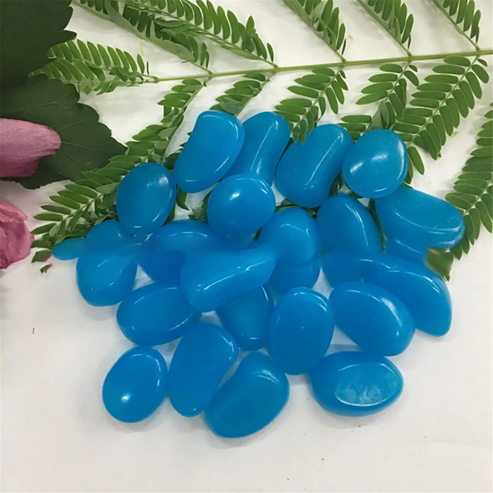 

10pc Glow in the Dark Garden Pebbles Glow Stones Rocks for Walkways Garden Path Patio Lawn Garden Yard Decor Luminous Stones