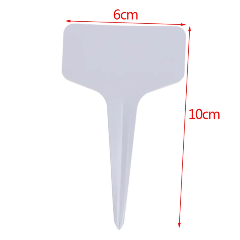 

100 Pcs White Plant Markers Garden Bonsai Succulent Seedings Tags Sign PVC Gardening Labels Stake On Soil Paint Sticks