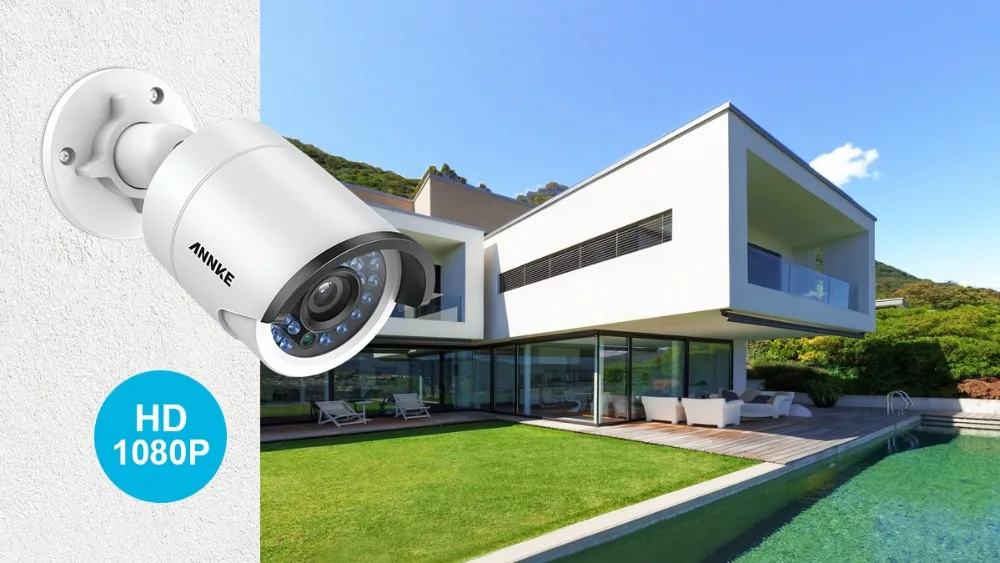ANNKE 8CH 1080P POE NVR система безопасности 4K NVR с 8 шт 4 мм 2 МП Всепогодная ИК камера ночного видения H.264 комплект наблюдения
