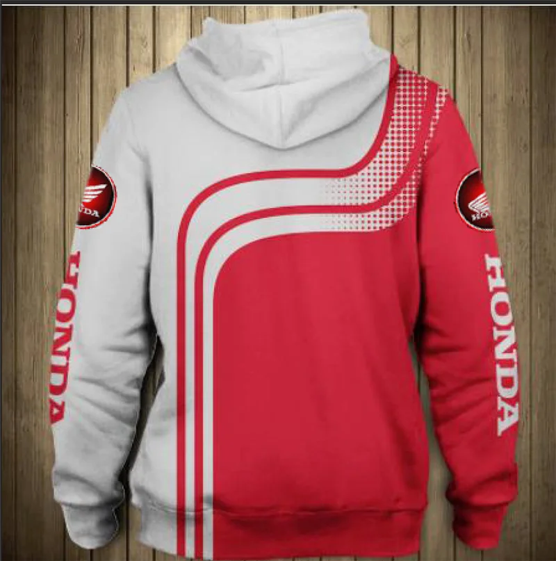 

2021 new Mens Honda Car Logo Hoodie 3D Digital Print Men Women Zipper Hooded Sweatshirt Long Sleeve Pullover Casual Male Clothes