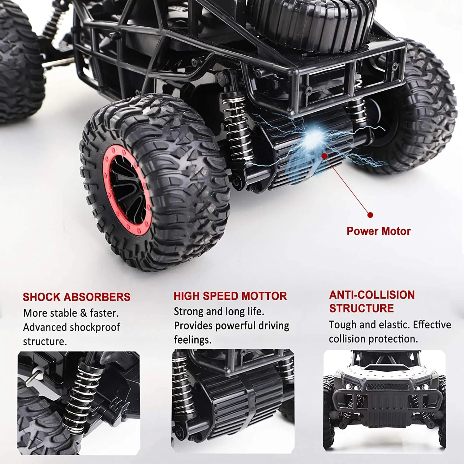 

Electric Car Buggy Racing Off Road Trucks Toy RC Car 1/16 2WD with 2 Rechargeable Batteries US UK JP Italy 7 days arrive