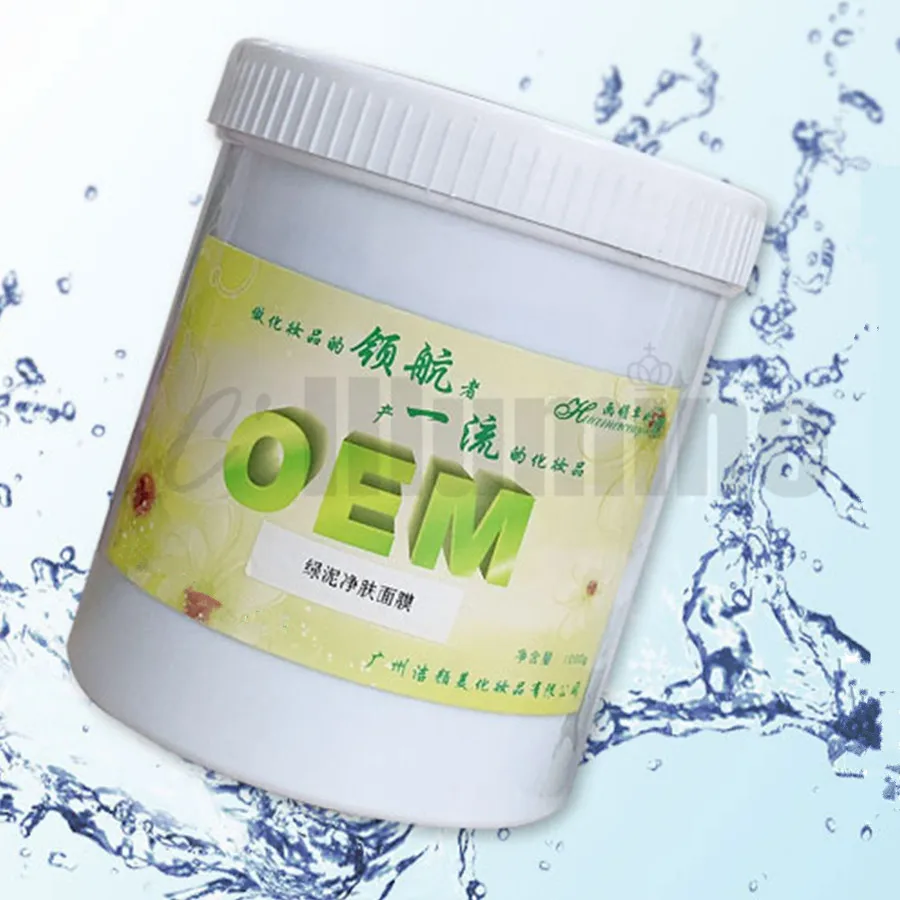 Green Mung bean Mud Cleansing Mask 1000G Shrink Pores Oil Control Moisturizing Cosmetics OEM