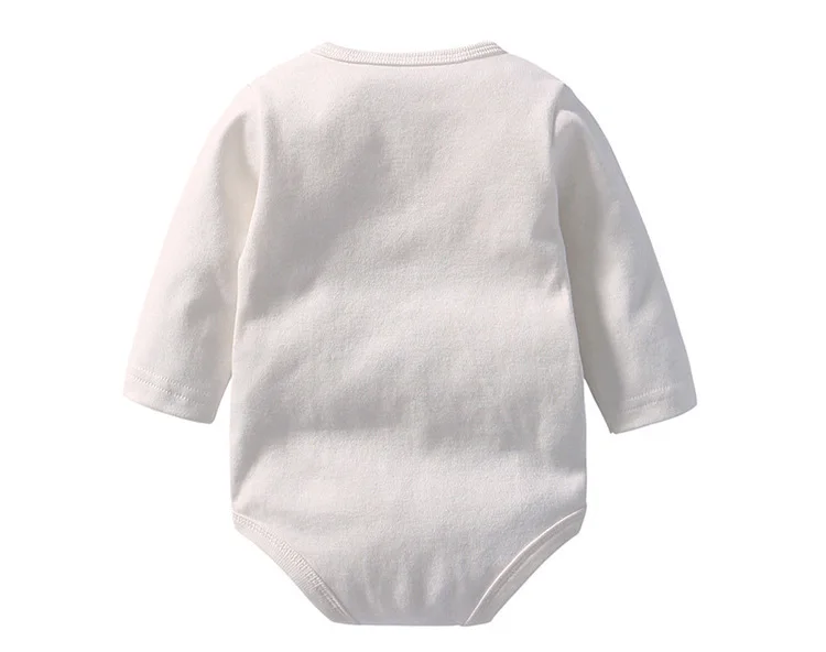 Хлопковая одежда для новорожденных с принтом I MAMA PAPA весенний белый комбинезон