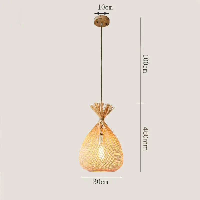 

Chinese style bamboo art hang lamp handmade weave lampshade Asia Rustic japanese lamp restaurant cafe bar suspension luminaire