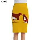 Женские юбки-карандаш KYKU, летние повседневные юбки желтого цвета