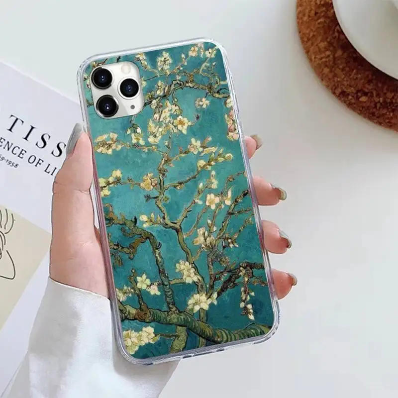 

Van Gogh Skull Tardis Phone Case For iphone 12 5 5s 5c se 6 6s 7 8 plus x xs xr 11 pro max