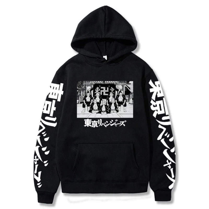 

Anime Tokyo Revengers Mikey Draken Hoodie Men Casual Loose Streetwear Unisex Sweatshirt Hip Hop Pullover Male Harajuku Tees Tops